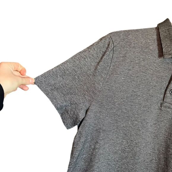 NWT! Express grey polo shirt. Size medium - Picture 4 of 13